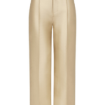Destree Beige Satin Straight Pants - Destree - Graphic Parisian Fashion - Shop at Luxury Shoes 