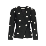 Destree Black And White Polka Dot Blazer - Destree - Graphic Parisian Fashion - Shop at Luxury Shoes 