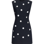 Destree Black Cotton Dress With Contrasting Dots - Destree - Graphic Parisian Fashion - Shop at Luxury Shoes 