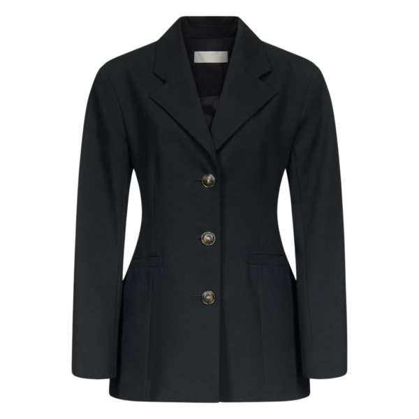 Destree Black Fitted Jacket With Button Details