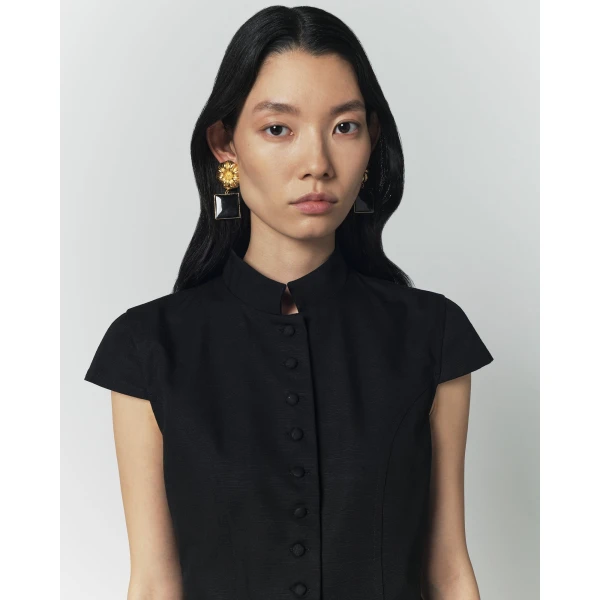 Destree Black Textured Sleeveless Summer Top - Destree - Graphic Parisian Fashion - Shop at Luxury Shoes 