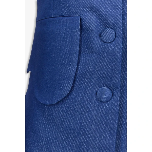 Destree Blue Denim Button-Front Vest - Destree - Graphic Parisian Fashion - Shop at Luxury Shoes 