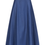 Destree Blue Denim Midi Skirt With Pockets - Destree - Graphic Parisian Fashion - Shop at Luxury Shoes 