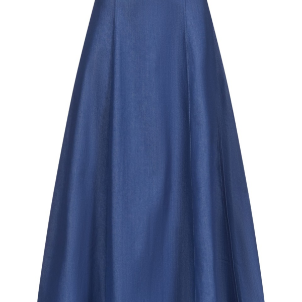Destree Blue Denim Midi Skirt With Pockets - Destree - Graphic Parisian Fashion - Shop at Luxury Shoes 