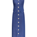 Destree Blue Denim Sleeveless Midi Dress
