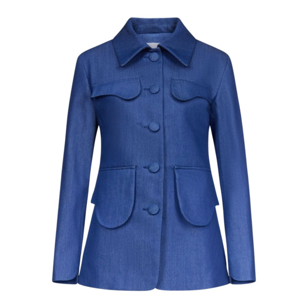 Destree Blue Denim Utility Button-Front Jacket