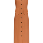 Destree Camel Sleeveless Midi Dress - Destree - Graphic Parisian Fashion - Shop at Luxury Shoes 