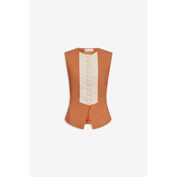 Destree Camel Sleeveless Top - Destree - Graphic Parisian Fashion - Shop at Luxury Shoes 