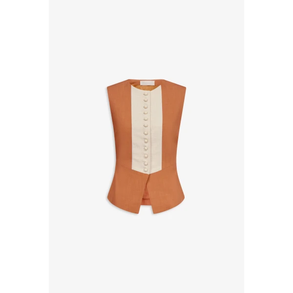 Destree Camel Sleeveless Top - Destree - Graphic Parisian Fashion - Shop at Luxury Shoes 