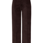 Destree Dark Brown Velvet Straight Pants - Destree - Graphic Parisian Fashion - Shop at Luxury Shoes 