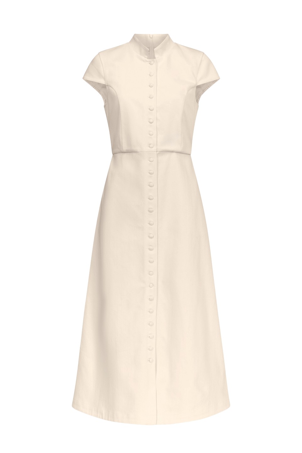 Destree-Denim-Ecru-Amoako-Summer-Dress29171_nobg Destree Denim Ecru Amoako Summer Dress - Destree - Graphic Parisian Fashion - Shop at Luxury Shoes