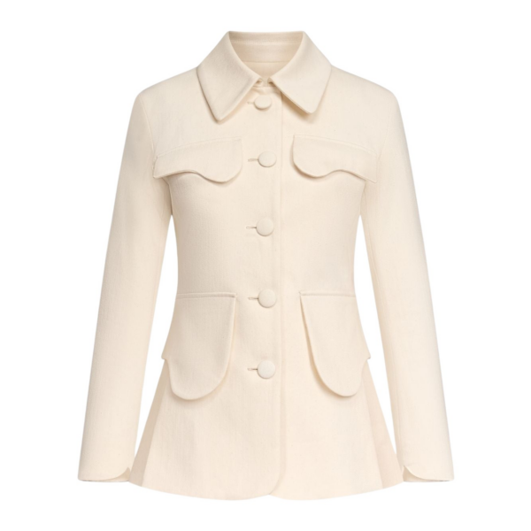 Destree Denim Ecru Utility Button-Front Jacket