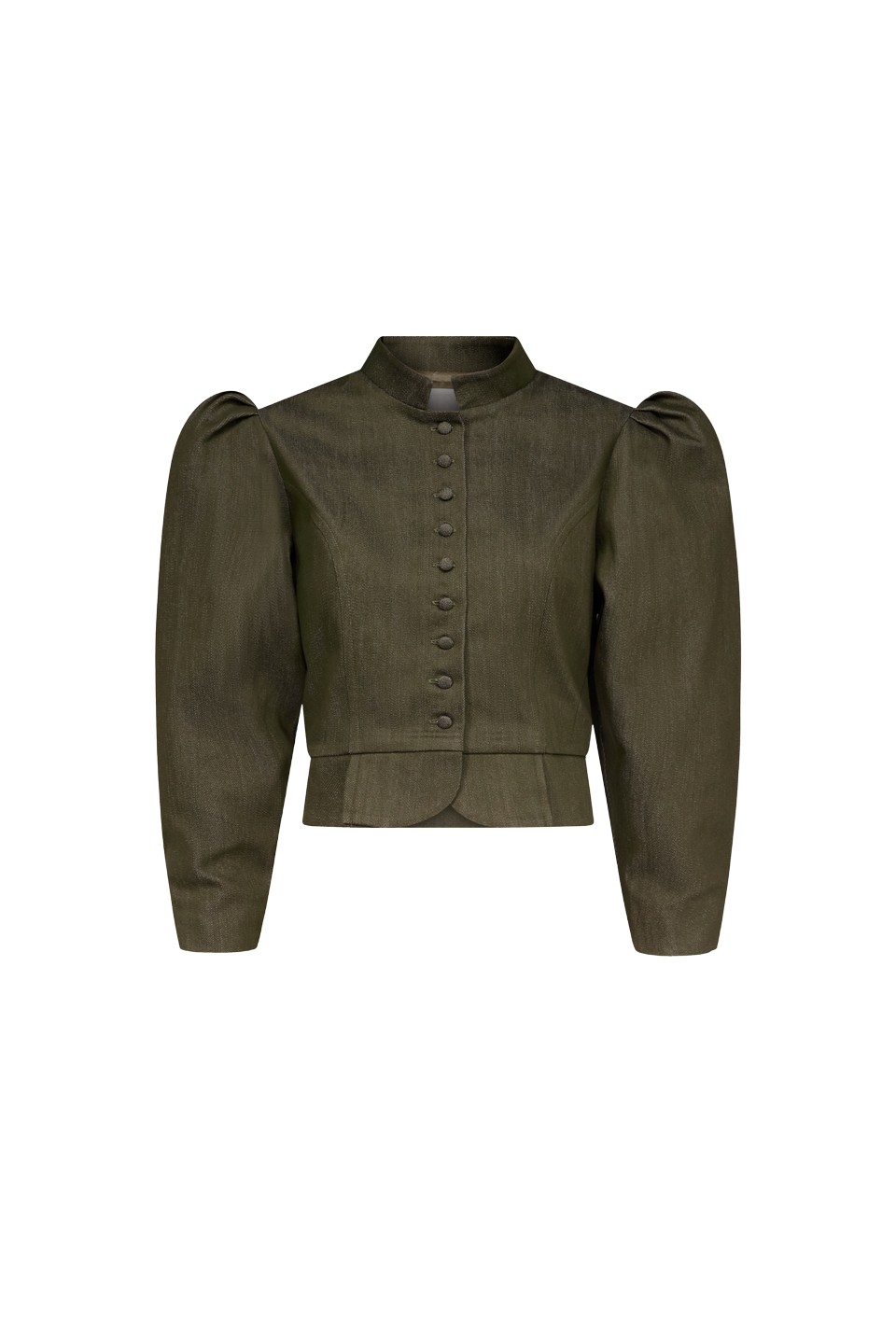 Destree-Denim-Khaki-Puff-Sleeve-Jacket92826_nobg Destree Denim Khaki Puff Sleeve Jacket - Destree - Graphic Parisian Fashion - Shop at Luxury Shoes