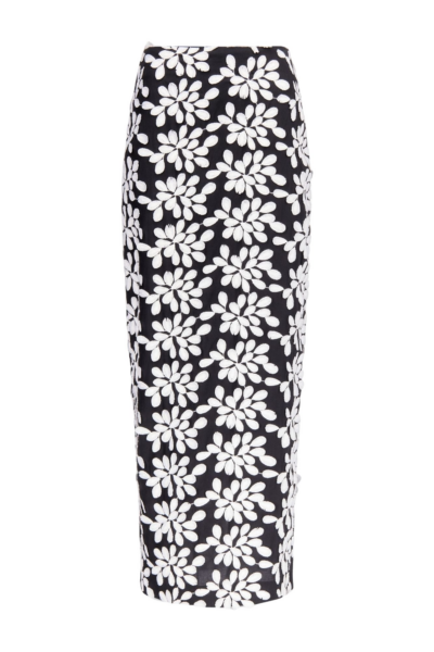Destree Embroided Pencil Skirt With Floral Details - Destree - Graphic Parisian Fashion - Shop at Luxury Shoes 