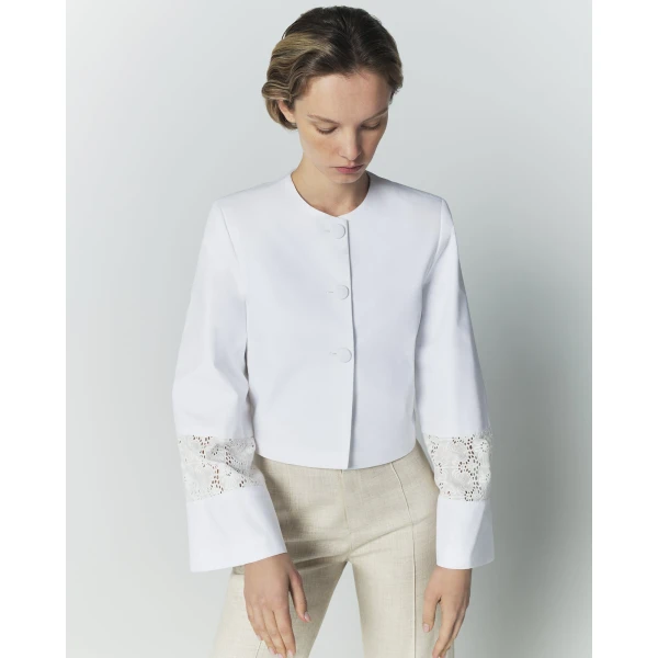 Destree Embroidered Cotton Summer Jacket - Destree - Graphic Parisian Fashion - Shop at Luxury Shoes 