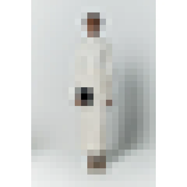 Destree Ivory Textured Maxi Skirt With Fringed Thread Finish - Destree - Graphic Parisian Fashion - Shop at Luxury Shoes 