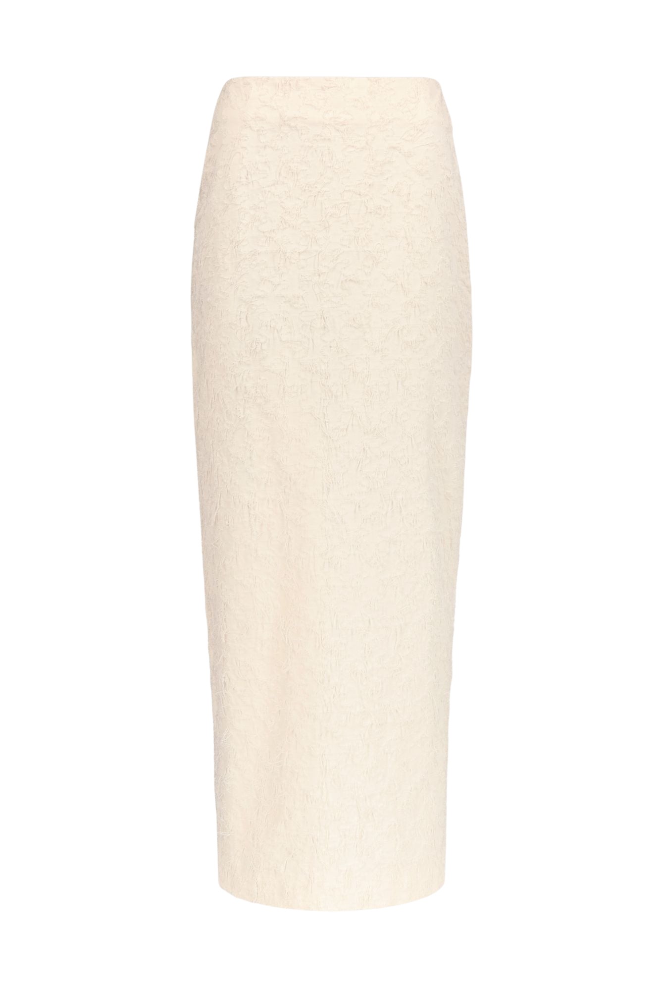 Destree-Ivory-Textured-Maxi-Skirt-With-Fringed-Thread-Finish51527_nobg Destree Ivory Textured Maxi Skirt With Fringed Thread Finish - Destree - Graphic Parisian Fashion - Shop at Luxury Shoes