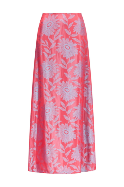 Destree Jacquard Satin Midi Skirt - Destree - Graphic Parisian Fashion - Shop at Luxury Shoes 