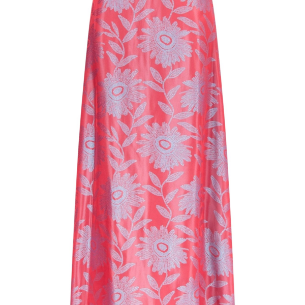 Destree Jacquard Satin Midi Skirt - Destree - Graphic Parisian Fashion - Shop at Luxury Shoes 