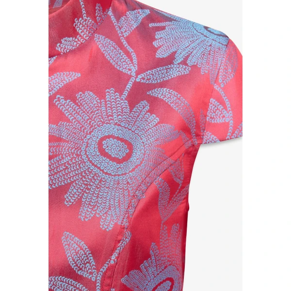 Destree Jacquard Satin Sleeveless Summer Top - Destree - Graphic Parisian Fashion - Shop at Luxury Shoes 
