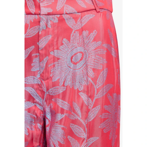 Destree Jacquard Satin Straight Pants - Destree - Graphic Parisian Fashion - Shop at Luxury Shoes 