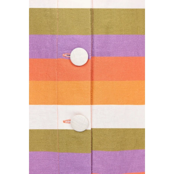 Destree Multicolour Striped Sleeveless Mini Dress - Destree - Graphic Parisian Fashion - Shop at Luxury Shoes 