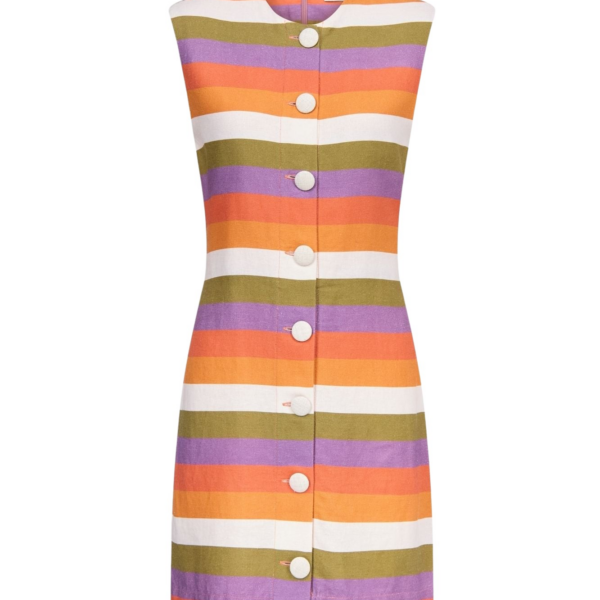 Destree Multicolour Striped Sleeveless Mini Dress