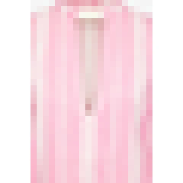Destree Pink Striped Cotton Tunic With Split Neckline And Wide Sleeves - Destree - Graphic Parisian Fashion - Shop at Luxury Shoes 