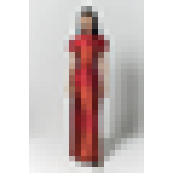 Destree Red And Terracotta Satin Summer Dress - Destree - Graphic Parisian Fashion - Shop at Luxury Shoes 