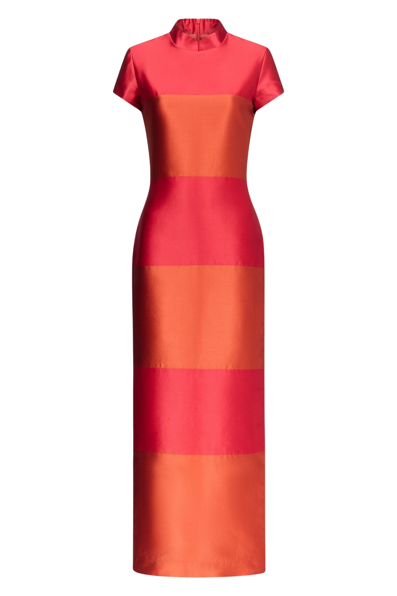 Destree-Red-And-Terracotta-Satin-Summer-Dress55310_nobg Destree Red And Terracotta Satin Summer Dress - Destree - Graphic Parisian Fashion - Shop at Luxury Shoes