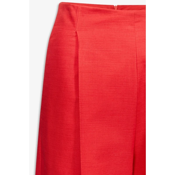 Destree Red Cotton Tailored Pants - Destree - Graphic Parisian Fashion - Shop at Luxury Shoes 