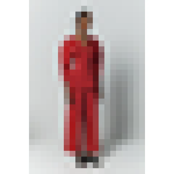 Destree Red Cotton Tailored Pants - Destree - Graphic Parisian Fashion - Shop at Luxury Shoes 