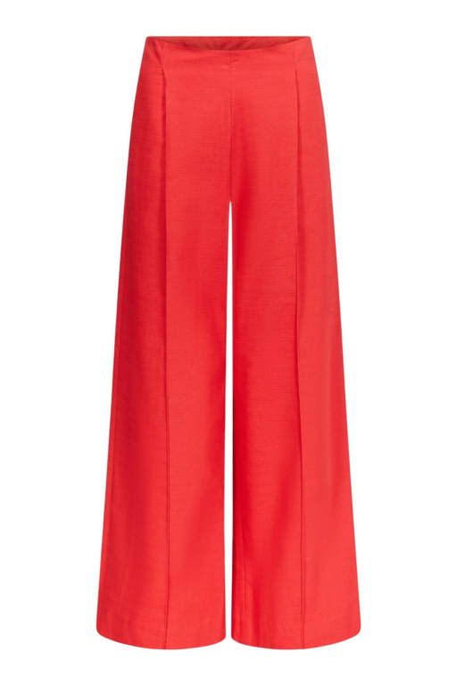 Destree Red Cotton Tailored Pants - Destree - Graphic Parisian Fashion - Shop at Luxury Shoes 