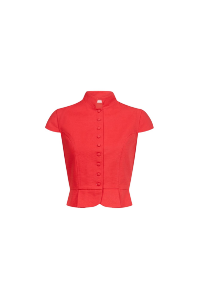 Destree Red Textured Sleeveless Summer Top - Destree - Graphic Parisian Fashion - Shop at Luxury Shoes 