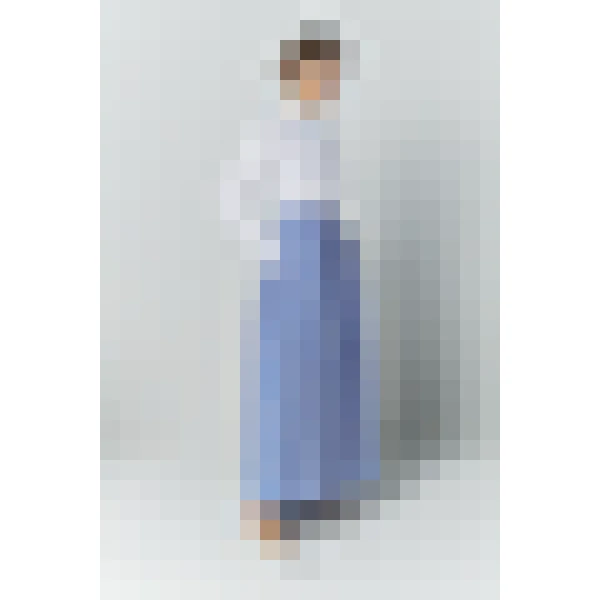 Destree Striped Cotton Pleated Maxi Skirt - Destree - Graphic Parisian Fashion - Shop at Luxury Shoes 