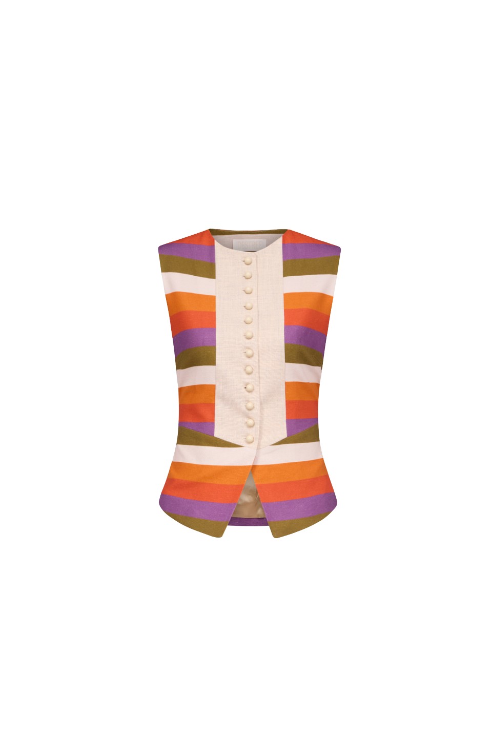 Destree-Striped-Sleeveless-Linen-Top55063_nobg Destree Striped Sleeveless Linen Top - Destree - Graphic Parisian Fashion - Shop at Luxury Shoes