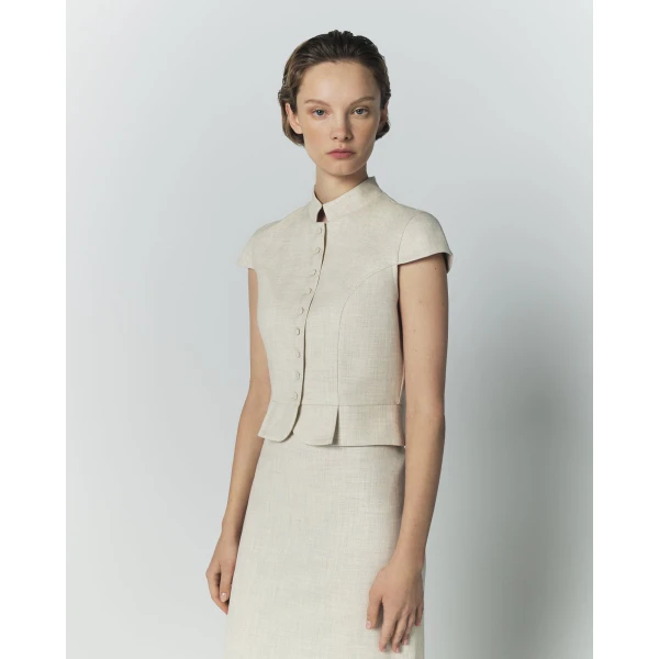 Destree Warm Grey Amoako Summer Sleeveless Top - Destree - Graphic Parisian Fashion - Shop at Luxury Shoes 