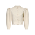 Destree Warm Grey Puff Sleeve Jacket - Destree - Graphic Parisian Fashion - Shop at Luxury Shoes 