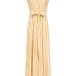 Destree Yellow Striped Cotton Maxi Dress - Destree - Graphic Parisian Fashion - Shop at Luxury Shoes 