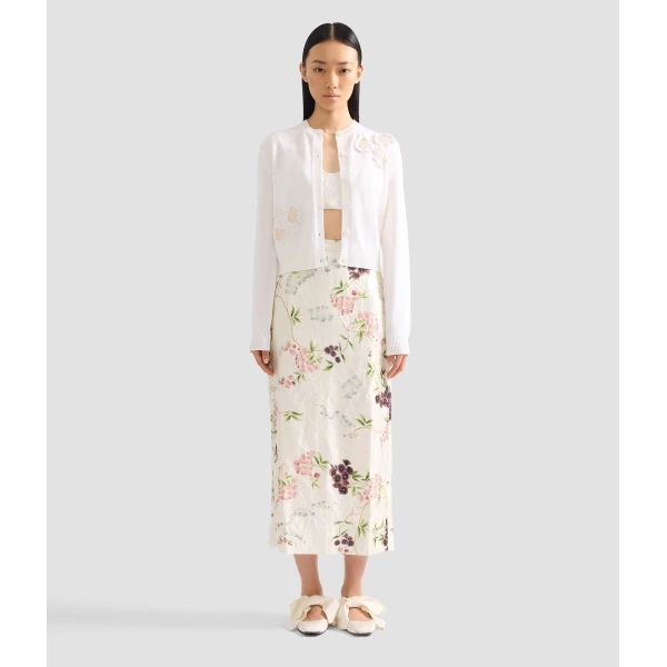 Erdem Appliqué Merino Wool Cardigan - Knitwear - British Romantic Luxury at Luxury Shoes 