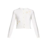 Erdem Appliqué Merino Wool Cardigan - Knitwear - British Romantic Luxury at Luxury Shoes 