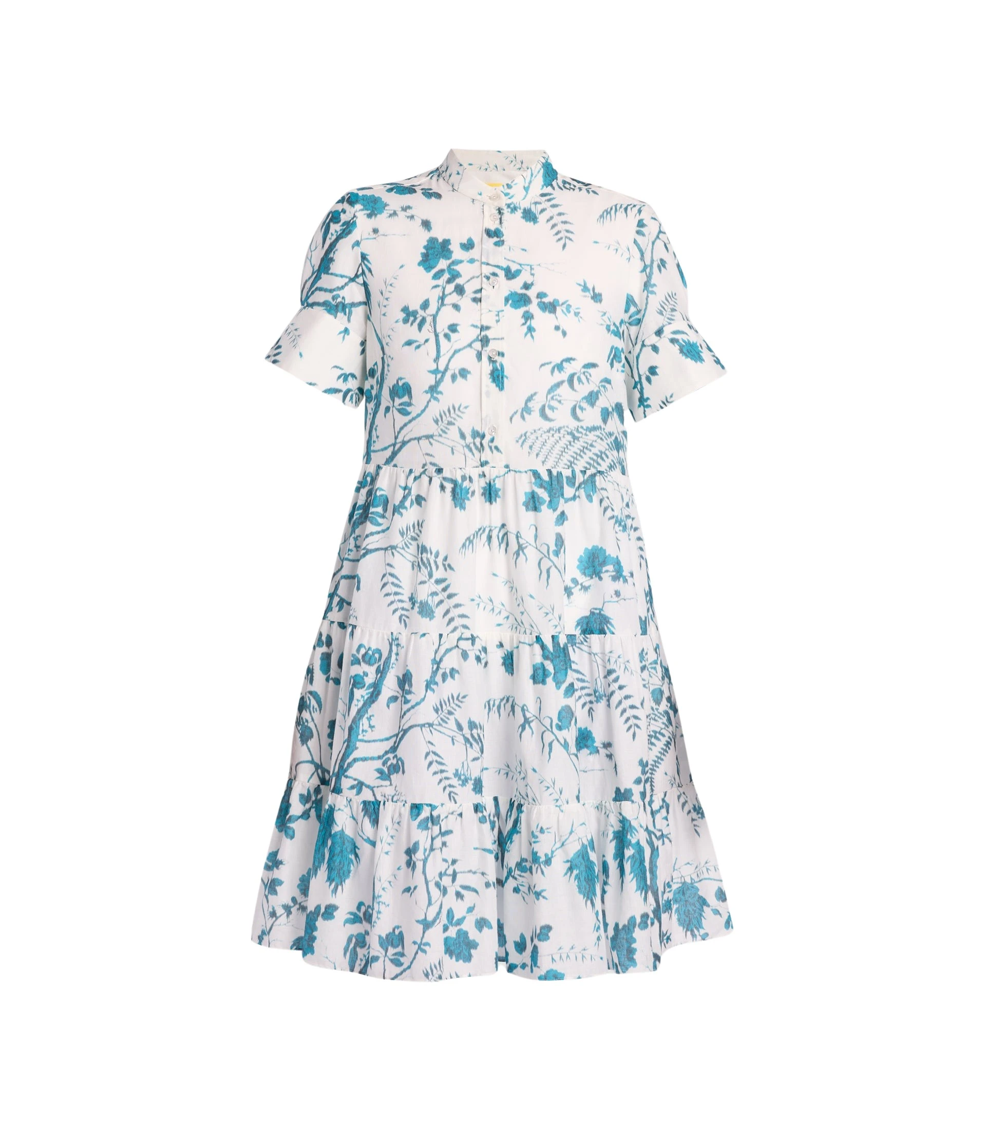Erdem-Botanical-Print-Cotton-Linen-Tiered-Mini-Dress-coveti28932_nobg Erdem Botanical Print Cotton Linen Tiered Mini Dress - Dresses - British Romantic Luxury at Luxury Shoes