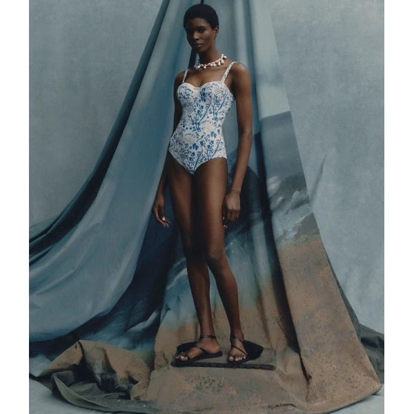 Erdem Botanical Print One Piece Swimsuit - Beachwear - British Romantic Luxury at Luxury Shoes 