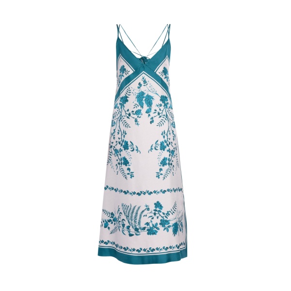 Erdem Botanical Print Silk Twill Midi Slip Dress - Dresses - British Romantic Luxury at Luxury Shoes 