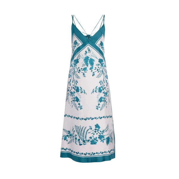 Erdem Botanical Print Silk Twill Midi Slip Dress - Dresses - British Romantic Luxury at Luxury Shoes 