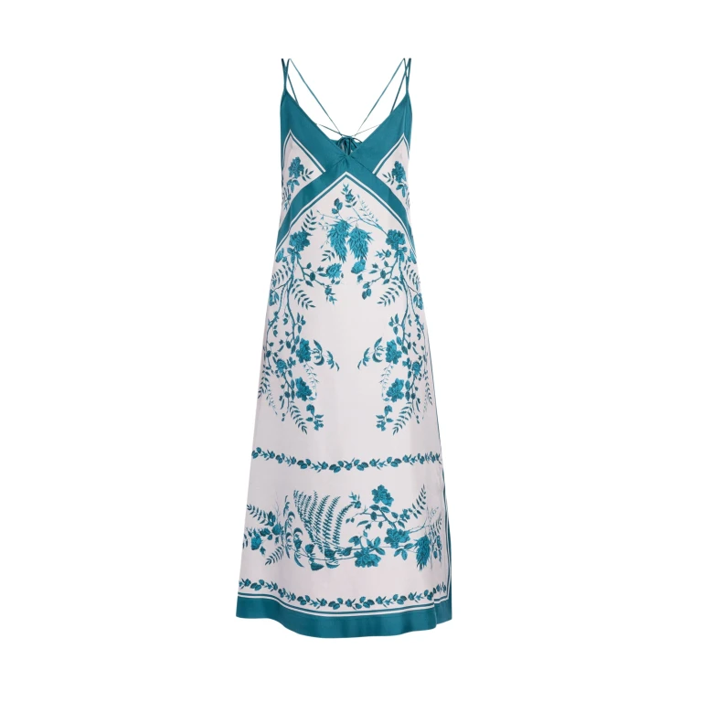 Erdem Botanical Print Silk Twill Midi Slip Dress - Dresses - British Romantic Luxury at Luxury Shoes 