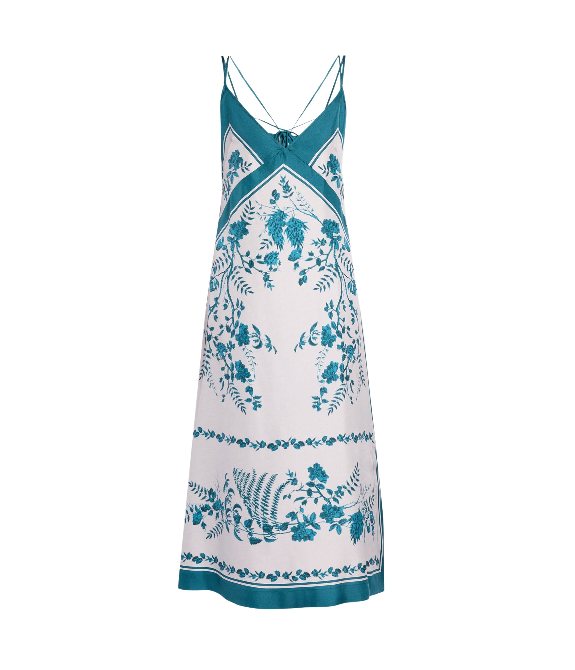 Erdem Botanical Print Silk Twill Midi Slip Dress - Dresses - British Romantic Luxury at Luxury Shoes 