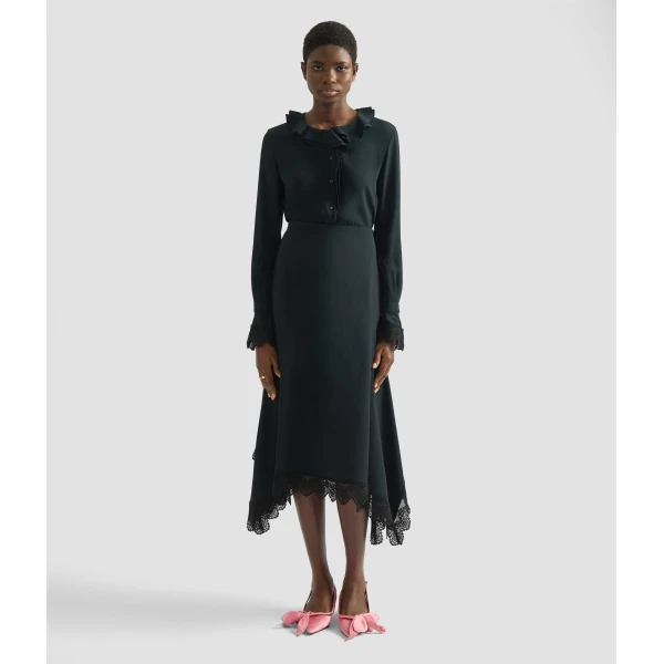 Erdem Cady Pencil Midi Skirt - Skirts - British Romantic Luxury at Luxury Shoes 