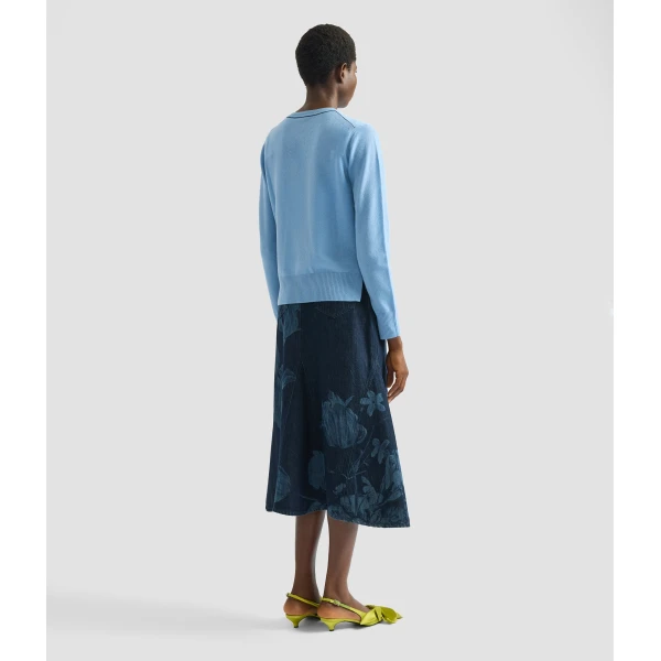 Erdem Cashmere Crew Neck Cardigan - Knitwear - British Romantic Luxury at Luxury Shoes 