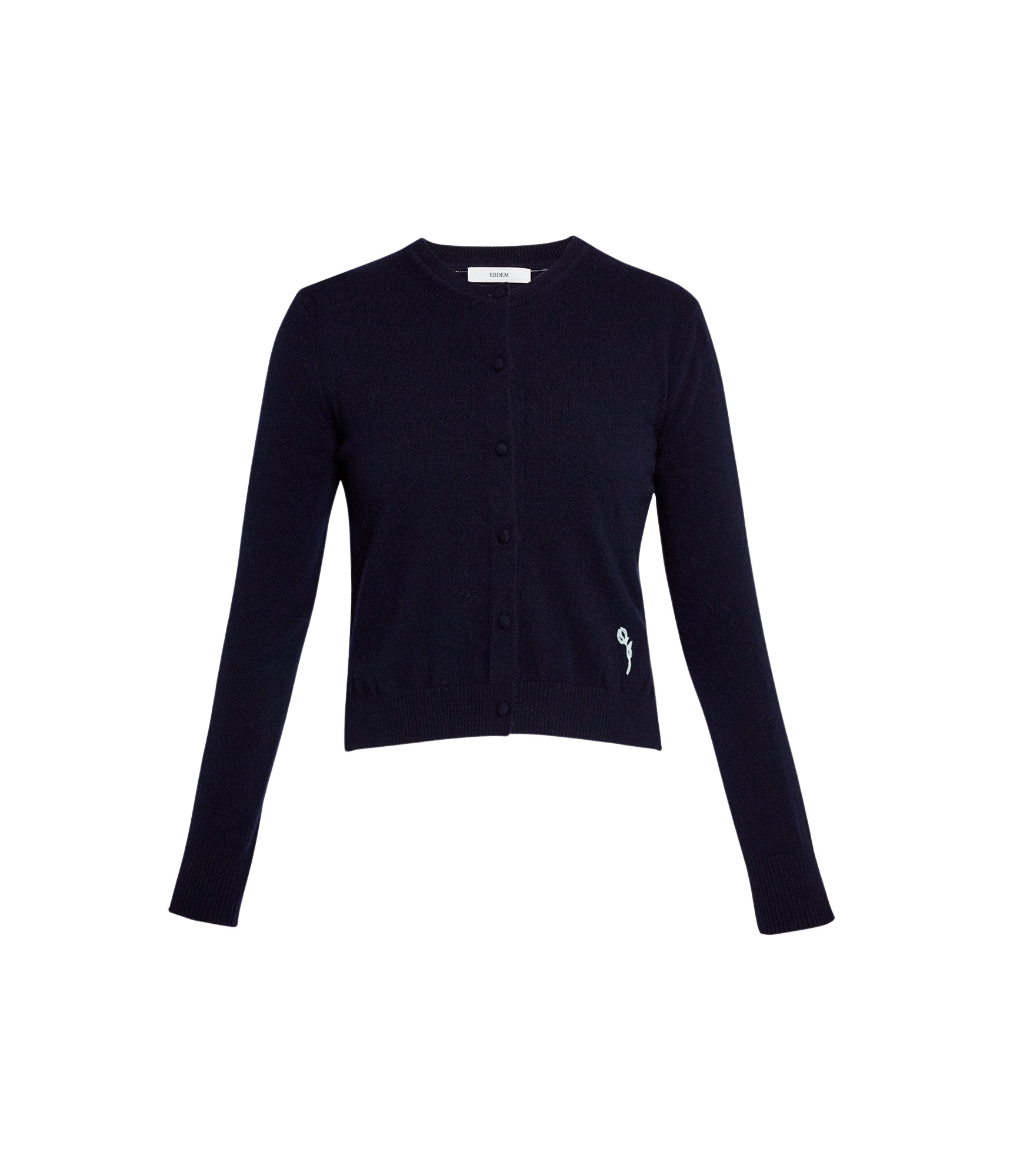 Erdem Cashmere Crew Neck Cardigan - Knitwear - British Romantic Luxury at Luxury Shoes 